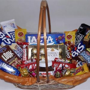 Cesta Vime Chocolates Luxo